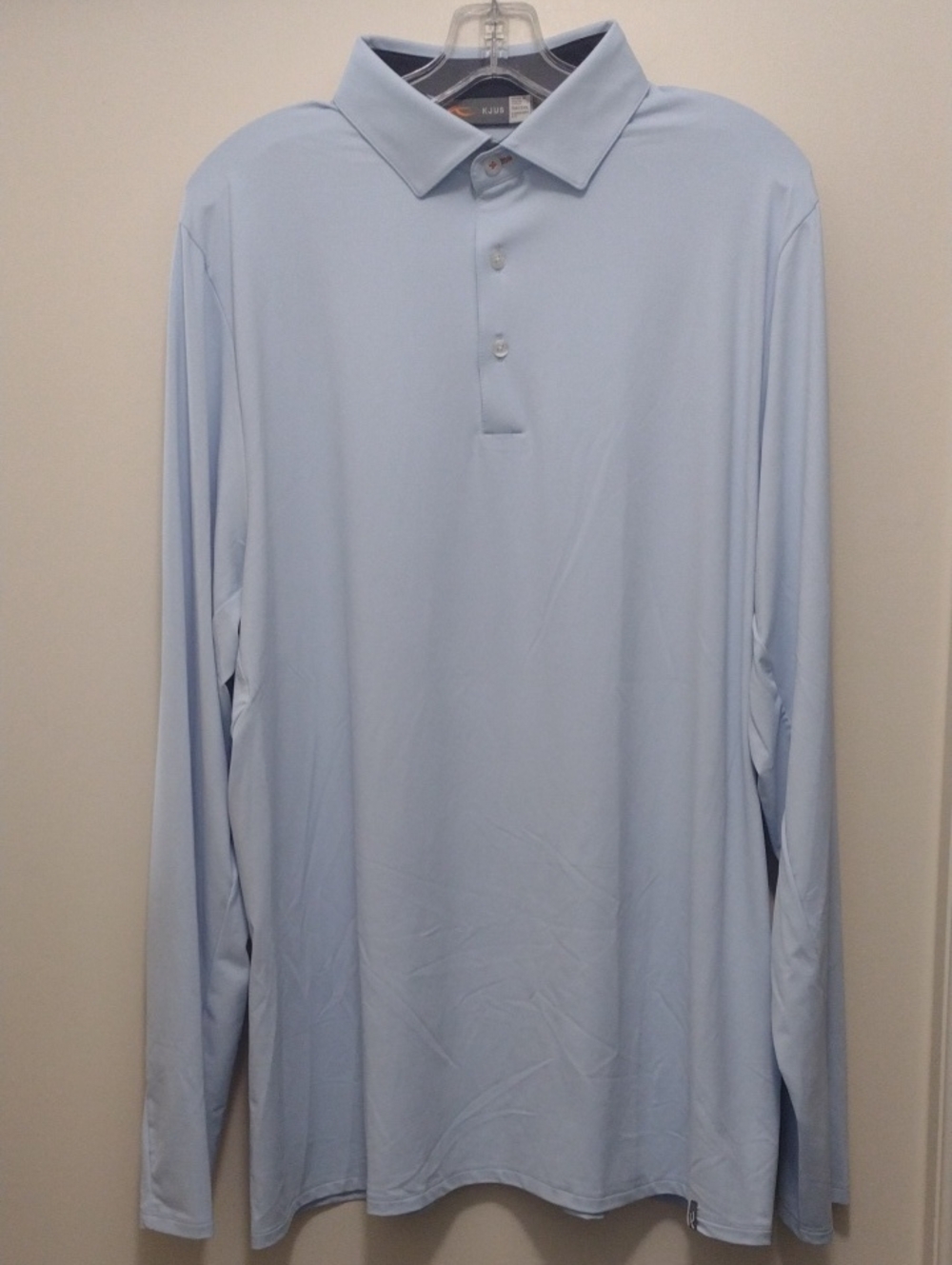 KJUS Men's Light Blue Long Sleeve Polo (J1002)